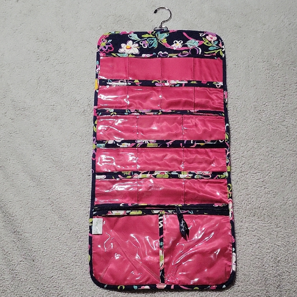 Vera Bradley Pink and Black Floral Jewelry Organizer